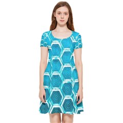 Hexagon Windows Inside Out Cap Sleeve Dress by essentialimage365