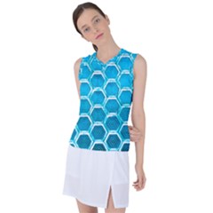 Hexagon Windows Women s Sleeveless Sports Top by essentialimage365