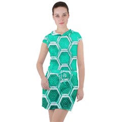 Hexagon Windows Drawstring Hooded Dress by essentialimage365