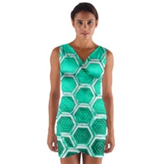 Hexagon Windows Wrap Front Bodycon Dress by essentialimage365