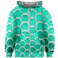 Hexagon Windows Kids  Zipper Hoodie Without Drawstring by essentialimage365