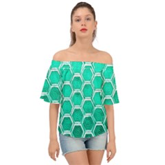 Hexagon Windows Off Shoulder Short Sleeve Top by essentialimage365