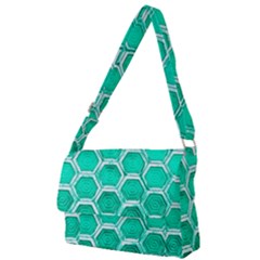 Hexagon Windows Full Print Messenger Bag (l) by essentialimage365