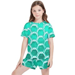 Hexagon Windows Kids  Tee And Sports Shorts Set