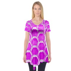 Hexagon Windows Short Sleeve Tunic  by essentialimage365