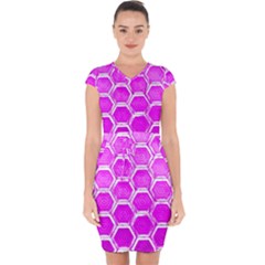 Hexagon Windows Capsleeve Drawstring Dress  by essentialimage365