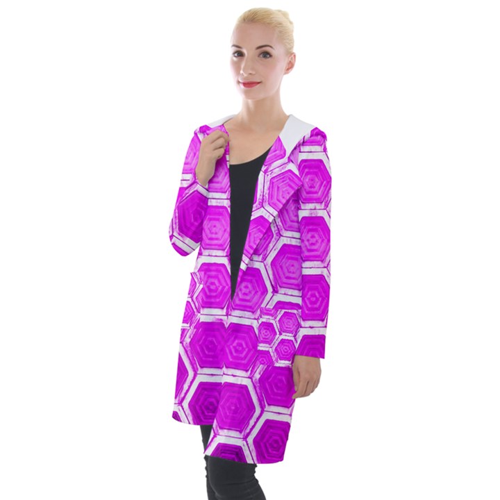 Hexagon Windows Hooded Pocket Cardigan