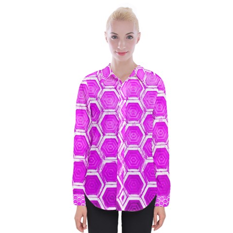 Hexagon Windows Womens Long Sleeve Shirt by essentialimage365