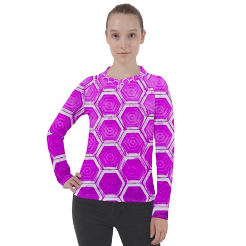 Hexagon Windows Women s Pique Long Sleeve Tee by essentialimage365