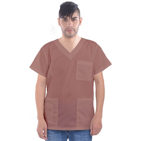 Blast-off Bronze Men s V-neck Scrub Top by FabChoice