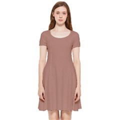 Blast-off Bronze Inside Out Cap Sleeve Dress by FabChoice