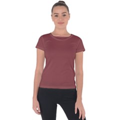 Brandy Brown Short Sleeve Sports Top 