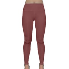 Brandy Brown Lightweight Velour Classic Yoga Leggings