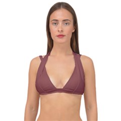 Brandy Brown Double Strap Halter Bikini Top