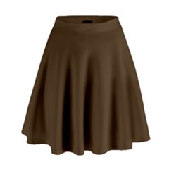 Brunette Brown High Waist Skirt by FabChoice