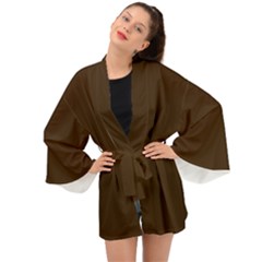 Brunette Brown Long Sleeve Kimono