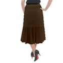 Brunette Brown Midi Mermaid Skirt View2