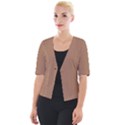 Cafe Au Lait Cropped Button Cardigan View1