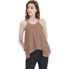 Cafe Au Lait Flowy Camisole Tank Top by FabChoice