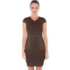 Cafe Noir Capsleeve Drawstring Dress  by FabChoice