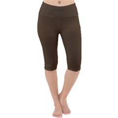 Cafe Noir Lightweight Velour Cropped Yoga Leggings by FabChoice