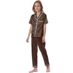 Cafe Noir Kids  Satin Short Sleeve Pajamas Set by FabChoice