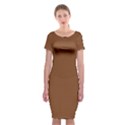 Caramel Cafe Classic Short Sleeve Midi Dress View1