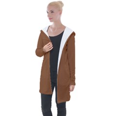 Caramel Cafe Longline Hooded Cardigan