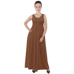 Caramel Cafe Empire Waist Velour Maxi Dress