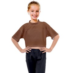 Caramel Cafe Kids Mock Neck Tee