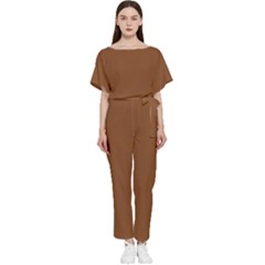 Caramel Cafe Batwing Lightweight Jumpsuit