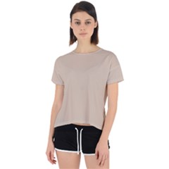 Frosted Almond Open Back Sport Tee by FabChoice