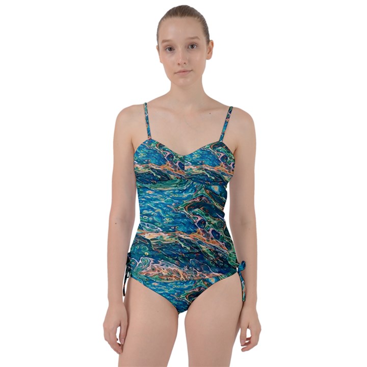 Oceanic Mircoscope  Sweetheart Tankini Set