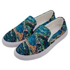 Oceanic Mircoscope  Men s Canvas Slip Ons by BrenZenCreations