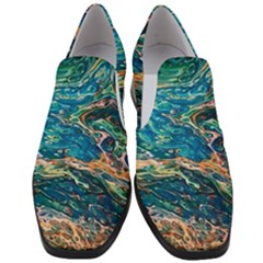 Oceanic Mircoscope  Women Slip On Heel Loafers by BrenZenCreations