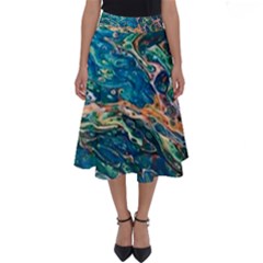 Oceanic Mircoscope  Perfect Length Midi Skirt by BrenZenCreations