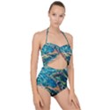 Oceanic Mircoscope  Scallop Top Cut Out Swimsuit View1