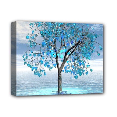 Crystal Blue Tree Deluxe Canvas 14  X 11  (stretched) by icarusismartdesigns