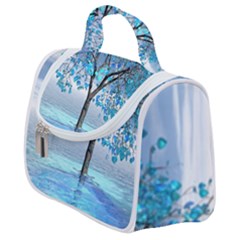 Crystal Blue Tree Satchel Handbag by icarusismartdesigns