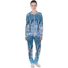 Crystal Blue Tree Casual Jacket And Pants Set by icarusismartdesigns