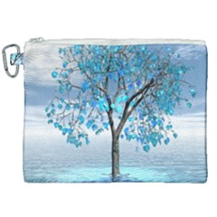 Crystal Blue Tree Canvas Cosmetic Bag (xxl) by icarusismartdesigns