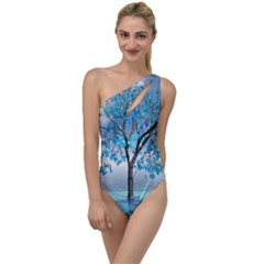 Crystal Blue Tree To One Side Swimsuit by icarusismartdesigns