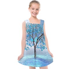 Crystal Blue Tree Kids  Cross Back Dress by icarusismartdesigns