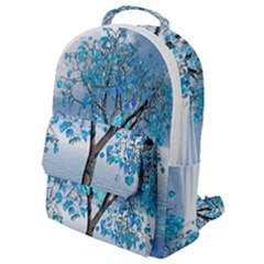 Crystal Blue Tree Flap Pocket Backpack (small) by icarusismartdesigns