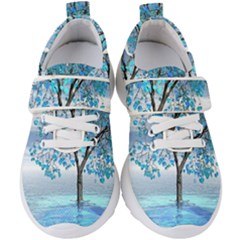 Crystal Blue Tree Kids  Velcro Strap Shoes by icarusismartdesigns