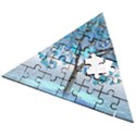 Crystal Blue Tree Wooden Puzzle Triangle View2