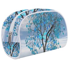 Crystal Blue Tree Make Up Case (medium) by icarusismartdesigns