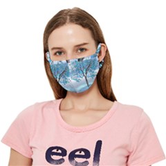 Crystal Blue Tree Crease Cloth Face Mask (adult) by icarusismartdesigns