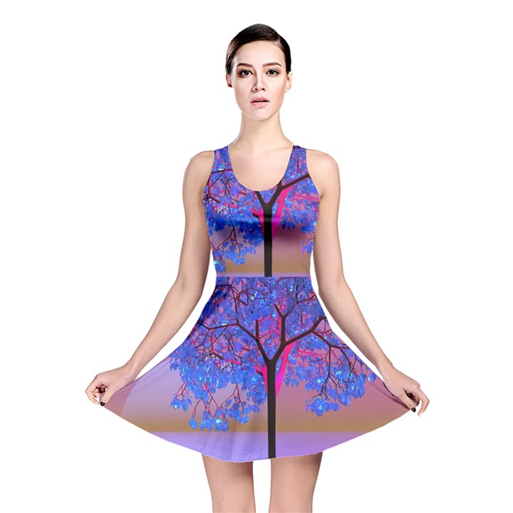 Tree Sunset Reversible Skater Dress