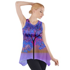 Tree Sunset Side Drop Tank Tunic by icarusismartdesigns